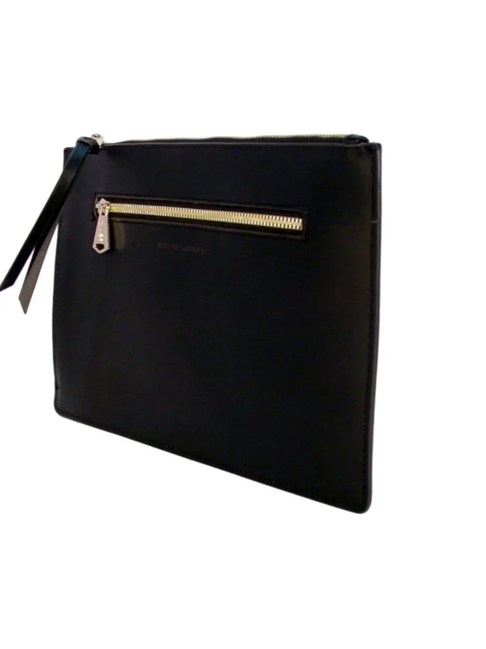 AIMEE KESTENBERG Sicily $128 Black Leather Zip Organizer Clutch Pouch - Picture 3 of 8